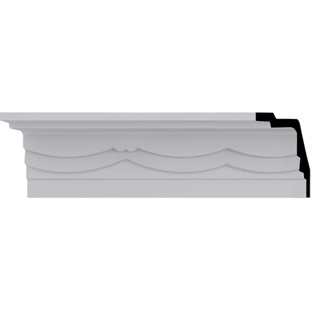 Ekena Millwork 4 1/8"H x 4 1/4"P x 5 7/8"F x 94 1/2"L Bateman Swag Crown Moulding MLD04X04X05BA